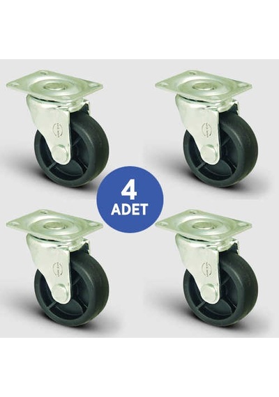 4 Adet El01Mkm38. Oynak Tablalı Mobilya Tekerleği. Sehpa