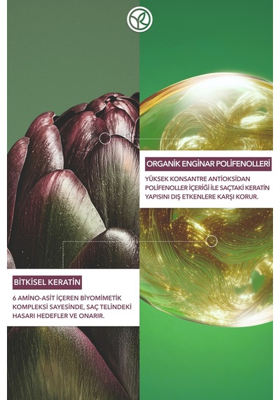 Yves Rocher 2'li Onarıcı Bitkisel Keratin Orijinal Boy Şampuan Seti-2x Şampuan 300 Ml