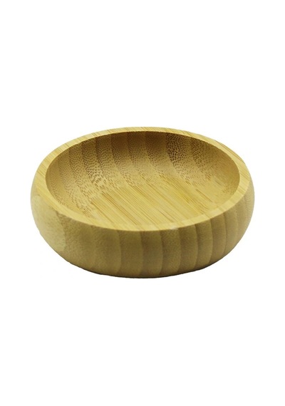 Tekli - Mini 8.5cm Ahşap Bambu Çerezlik - Lokumluk Kase Çok Renkli