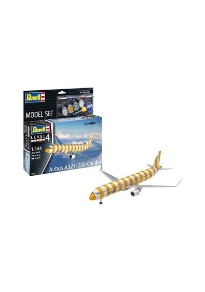 Model Set Airbus A321-200 "condor"- Model Kit With Basic Accessories Açık Ahşap