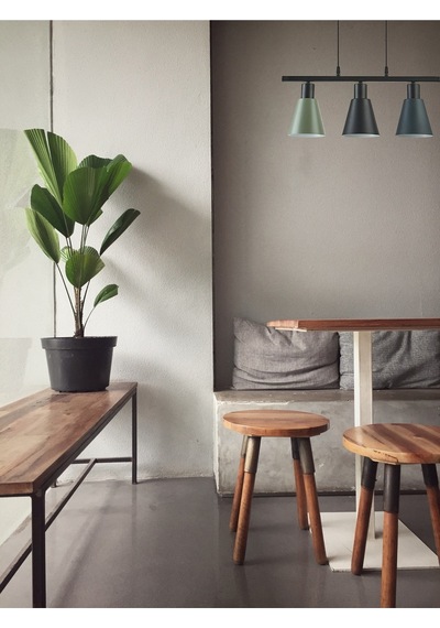 Pera Özel Tasarım Modern Cafe Mutfak Salon Sıralı Siyah - Antrasit - Yeşil 3 Lü Sarkıt Avize Diğer