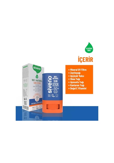 100% Doğal Stick Güneş Koruyucu Mineral Filtreli Renkli Ton Eşitleyici Hassas Uva Uvb Spf50+ 15