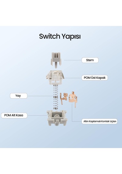 Aula Leobog Gray Wood V3 Lineer Mekanik Switch 100 Adet