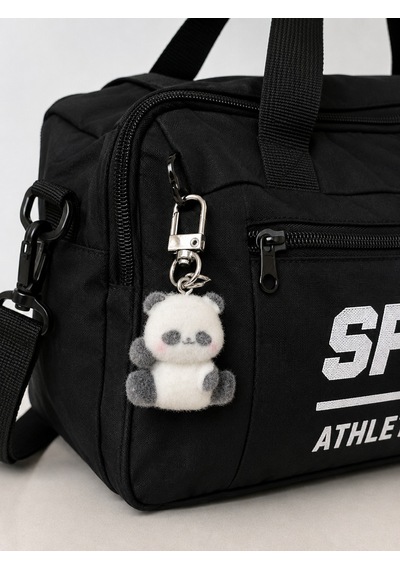 Kawaii Panda Charm Anahtarlık Peluş Figür Sevimli Anahtar Aksesuarı Hediye