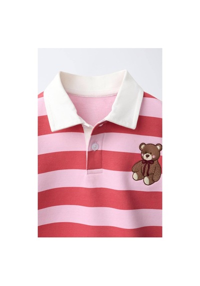 Poala Kids Milano Ayı Nakışlı Polo Çok Renkli
