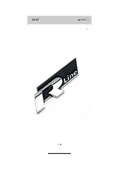 Volksvagen R Line Metal Yapıştırma Logo Arma Sticker