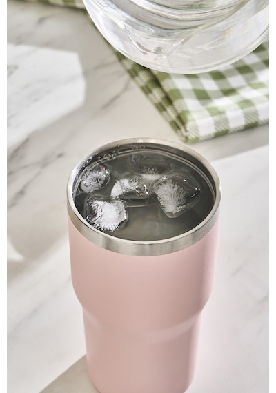Emsan Star Ice Pipetli Çelik Sızdırmaz Termos Pembe 550 Ml Pembe