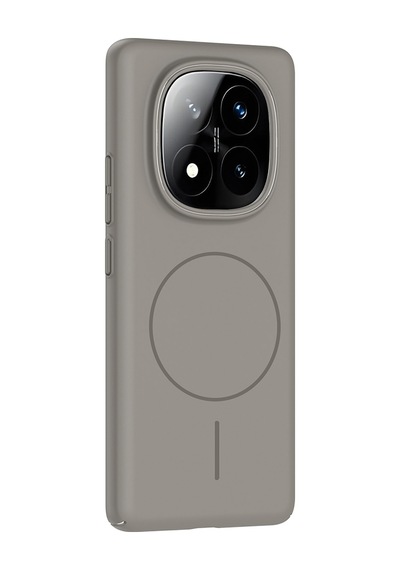 Zore Redmi Note 14 Pro Plus Kılıf Magsafe Şarj Özellikli Ogaa Ruby Silikon Kapak - Mürdüm Şeffaf