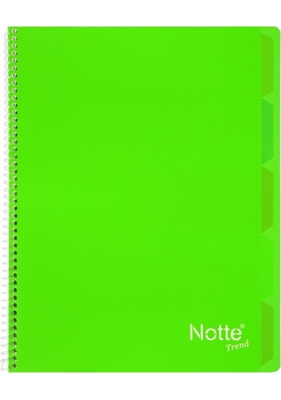 Notte Trend Plastik Kapak A4 40 Yaprak Çizgili Spiralli Defter