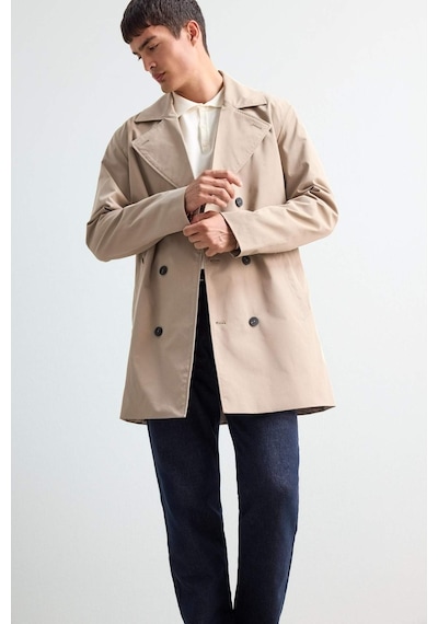 Defacto Slim Fit Dar Kesim Kemerli Düğmeli Trençkot D5528ax25aubn295 Kahve