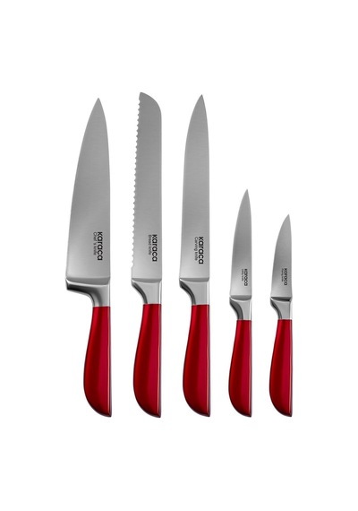Karaca  Samuray Flash Red Japon Çeliği 6 Parça Bıçak Seti Kırmızı