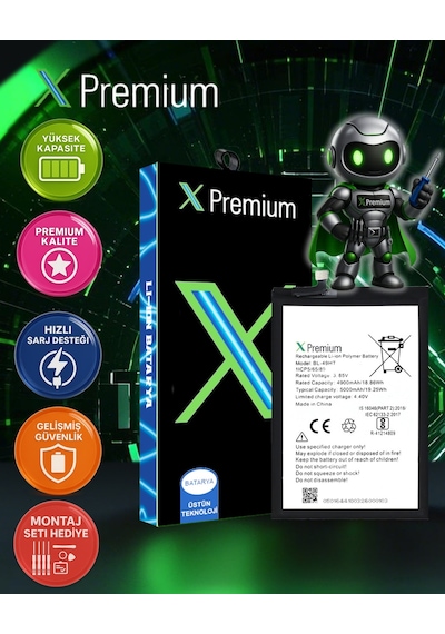 Xpremium Tecno Camon 15 Uyumlu Batarya Pil Süper Yüksek Kalite 5000 Mah Bl-49ft