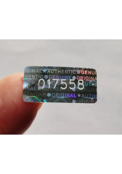 980 Adet 1X2Cm Hologramlı Garanti Etiketi Seri Numaralı