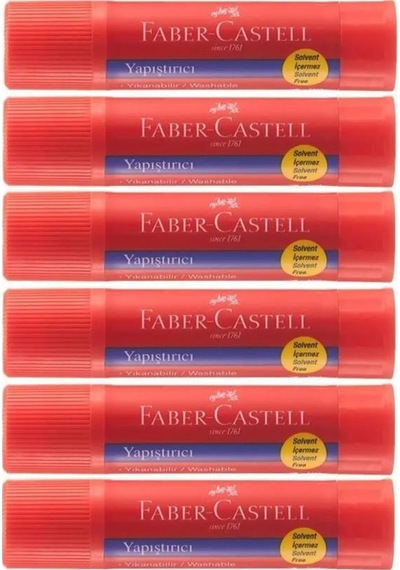 Faber Castell Stick Yapıştırıcı 10 Gram - 6 Adet