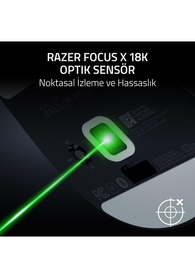 Basilisk Mobile - Küçük Taşınabilir Ergonomik Kablosuz Oyun Mouse'u - Aı Prompt Master - Focus X 18k Sensör Tri-mode Bağlantı, 105 Saate Kadar, Mouse Switches Gen-3 Siyah Basilisk Mobile - Küçük Taşınabilir Ergonomik Kablosuz Oyun Mouse'u - Aı Prompt Master - Focus X 18k Sensör Tri-mode Bağlantı, 105 Saate Kadar, Mouse Switches Gen-3 Siyah