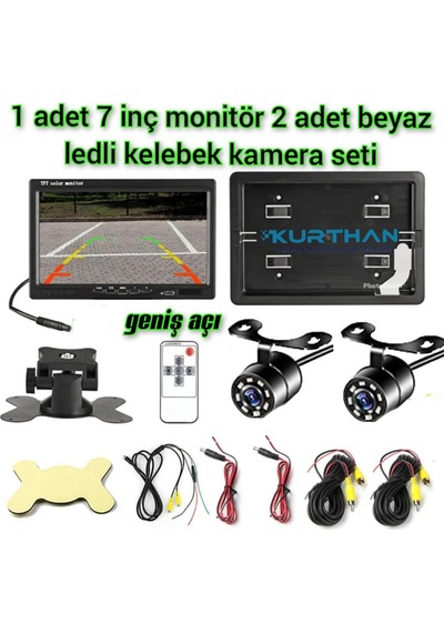 Tarımsal Araçlara 7 İnç Monitör Ve 2 Adet Beyaz Ledli Kamera Seti