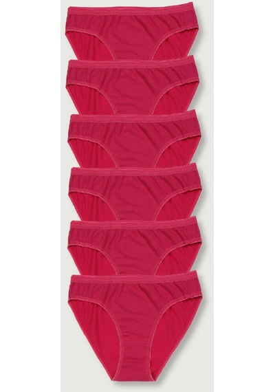 Kadın Siyah 6'lı Paket Bikini Külot Elf568t0635ccm6 001
