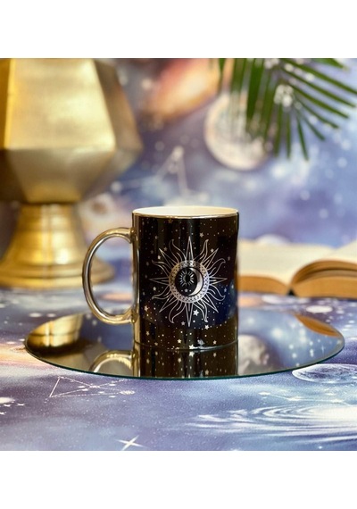 Tarot Tasarımlı Gümüş Kupa Beyaz - Çok Renkli