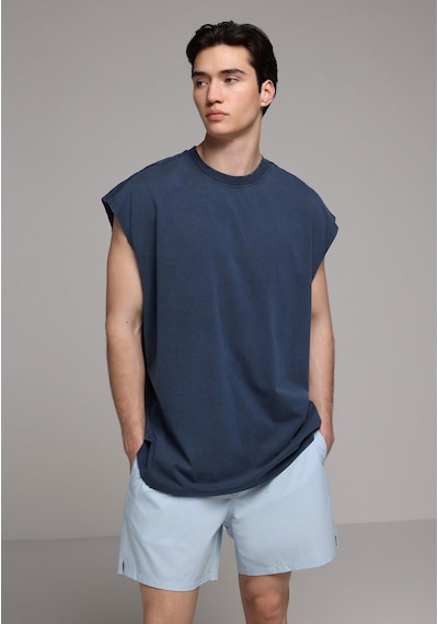Colin's Colins Oversize Fit Erkek Mavi Atlet Cl1080568 Q1.v2 Inv İndigo