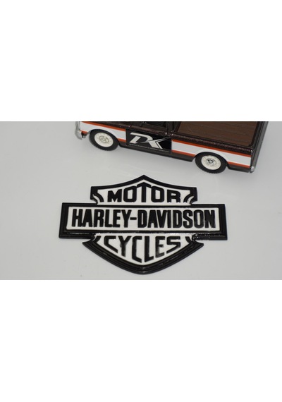 Dk Tuning Motor Harley Davidson Depo Yanı Siyah Beyaz Logo 10 Cm Arka Arma