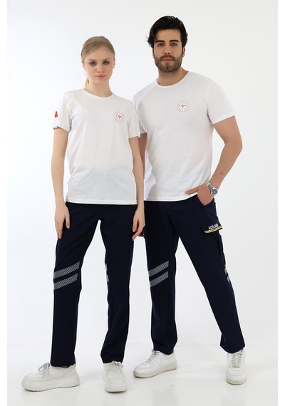 Acil Sağlık Yuvarlak Yaka Penye Kısa Kol Tshirt - Beyaz-12104 Beyaz
