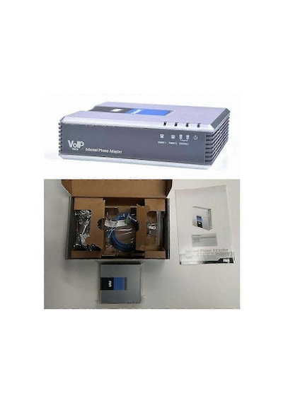 Pap2t-na İnternet Telefon Adaptörü, Linksys Fg2025031700640 Eu İçin Zengin Voip 2 Portlu Sıp V2'yi Etkinleştirir