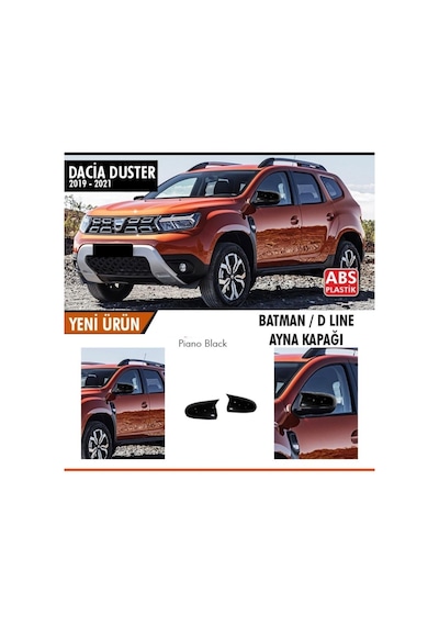 Dacia Duster (2019 - 2021) Batman Ayna Kapağı (parlak Siyah)