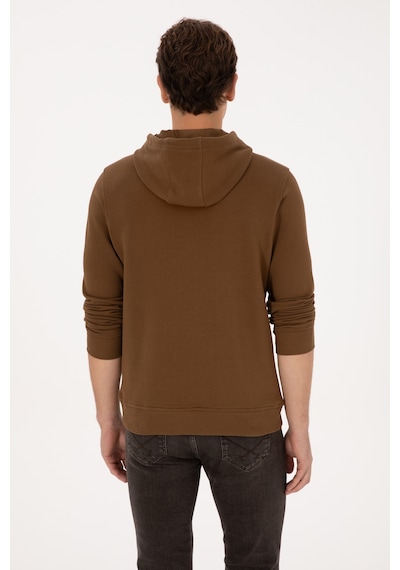 U.S. Polo Assn. Erkek Regular Fit Kapüşonlu Haki Sweatshirt 50316364-VR027