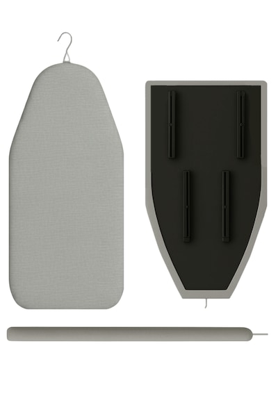 Beylini Mini Ütü Masası Yedek Kılıflı Pratik Konforlu Hafif Asılabilir Taşınabilir Portatif Seyahat Kompakt Ütü Masa 40x90 Cm Gri
