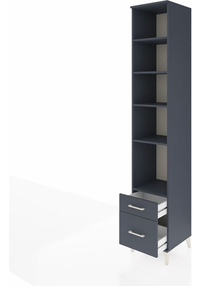 Hyperion Dolap 5 Raflı 2 Çekmeceli 44x44x243 Antrasit-antrasit Antrasit