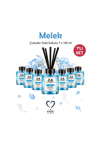 Rosie Angel 7'li Çubuklu Oda Kokusu Seti 7 X 100 Ml Ferah Ve Modern Koku