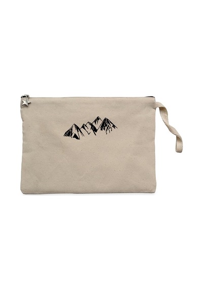 Black Mountains Krem Clutch Astarlı Cüzdan / El Çantası Krem
