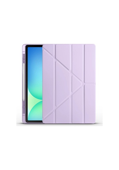 Galaxy Uyumlu  Tab S10 Fe Plus Kılıf Zore Tri Folding Kalem Bölmeli Standlı Kılıf Klasik