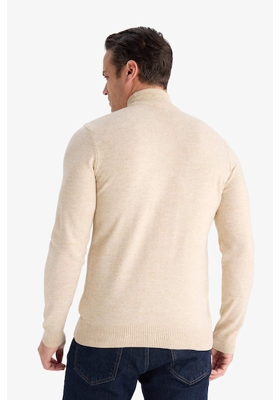 DeFacto Slim Fit Dar Kesim Yarım Balıkçı Yaka Basic Düz Triko Kazak R1127AZ24WNBG300