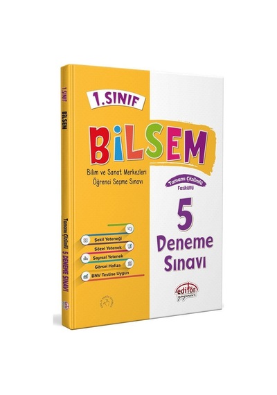Editör 1.sınıf Bilsem Hazırlık Kitapları Seti