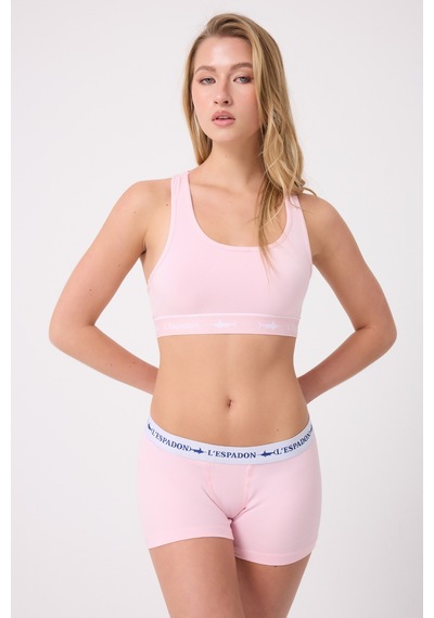 Athleshorts Yüksek Bel Kadın Kısa Şort-3292 Pudra
