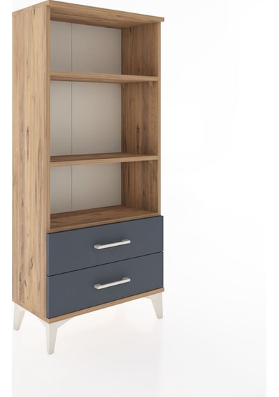 Hyperion Dolap 3 Raflı 2 Çekmeceli 60x44x134 Çam-antrasit Atlas Çam