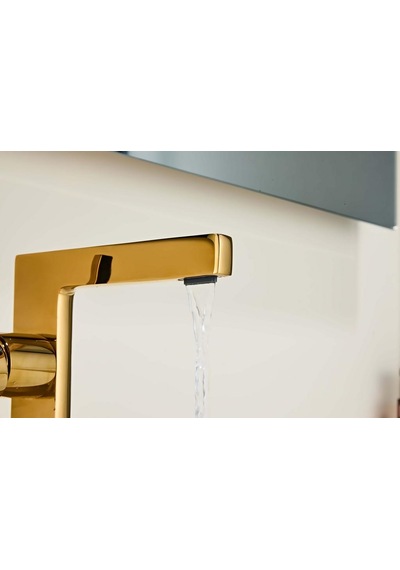 Sera Kısa Lavabo Bataryası Parlak Altın
