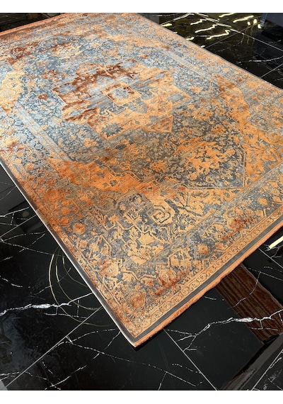 Elexus Halı Diamond 3774 Terra Koyu Gri Salon Halısı