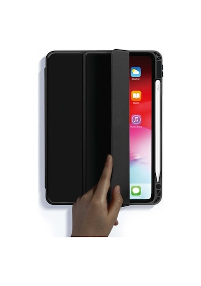 Apple Uyumlu iPad Pro 12.9 4. Nesil 2020 Kılıf Kalem Bölmeli Şeffaf Case