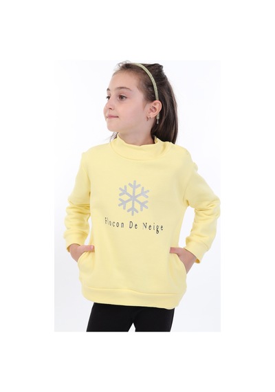 Toontoy Kids Toontoy Kız Bebek Baskılı Sweatshirt Yeşil