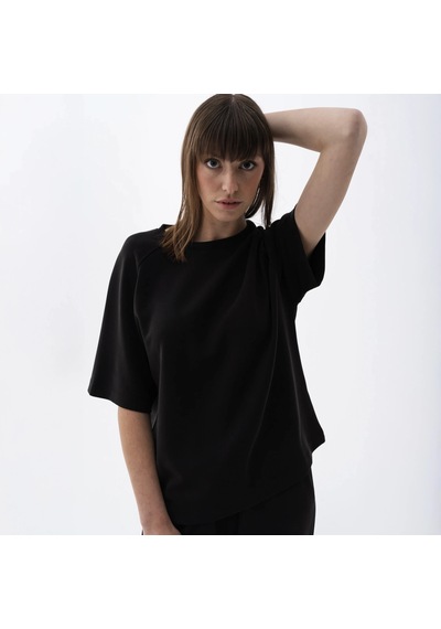 Qua Home Isla Kadın Modal T-shirt Siyah