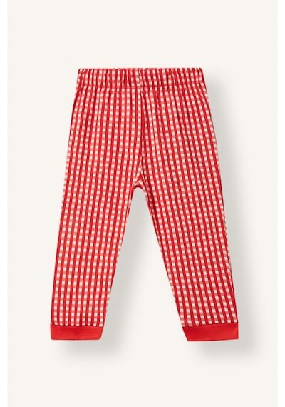 Defacto Ayıcık Baskılı Üst Pötikare Alt 2li Pijama Takımı Kız Bebek I1009a526wner105 Ekru-er105