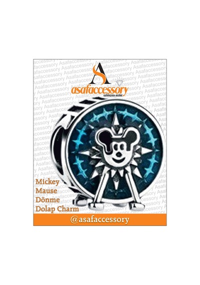Mickey Dönme Dolap Charm Asafaccessory Mavi