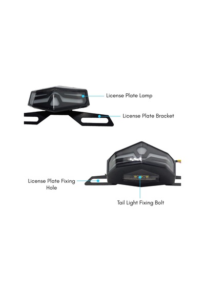 Motosiklet Stop Led Fren Lambası Su Geçirmez Arka Işık Flaşör