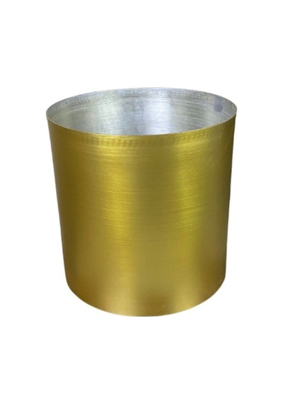 Cihan Çiçekçilik Gold Galvaniz Saksı 30x30 Paslanmaz Gold