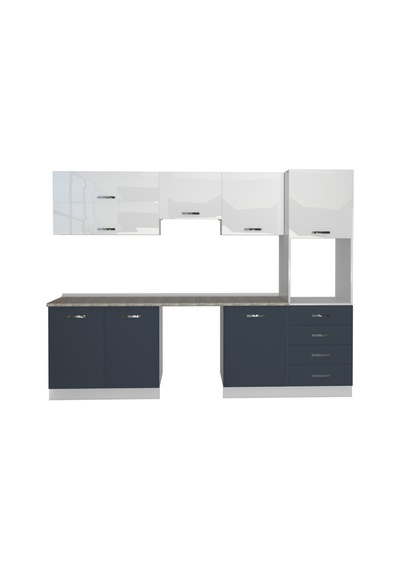 Decoraktiv Elite 280yq Ankastre Boy Dolaplı Mdf Hazır Mutfak Dolabı - Tezgah Dahil - Antrasit - Beyaz Decoraktiv Elite 280yq Ankastre Boy Dolaplı Mdf Hazır Mutfak Dolabı - Tezgah Dahil - Antrasit - Beyaz