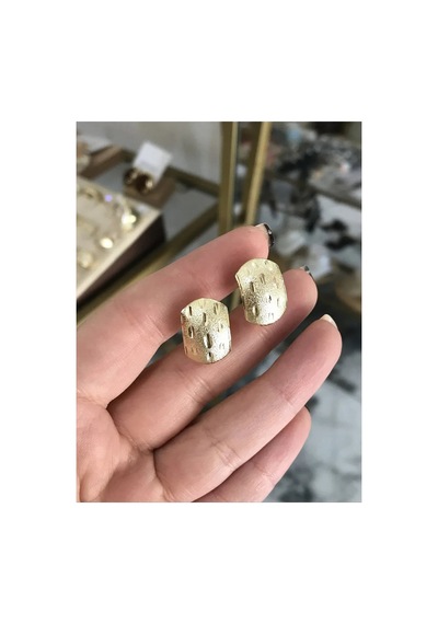 Vintage Model Gold Klipsli Küpe Xuping/kararmaz Altın