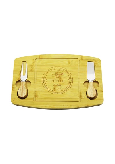Pablıto Home Pbt-331 Kahvaltı Peynir Sunum Pano 1.5cm 19x29cm 2peynir Bıçak Ahşap Saplı Ahşap Bambu Diğer