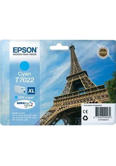 Epson T7022 Xl Wp 4015. 4025. 4095. 4515. 4525 Mavi Kartuş